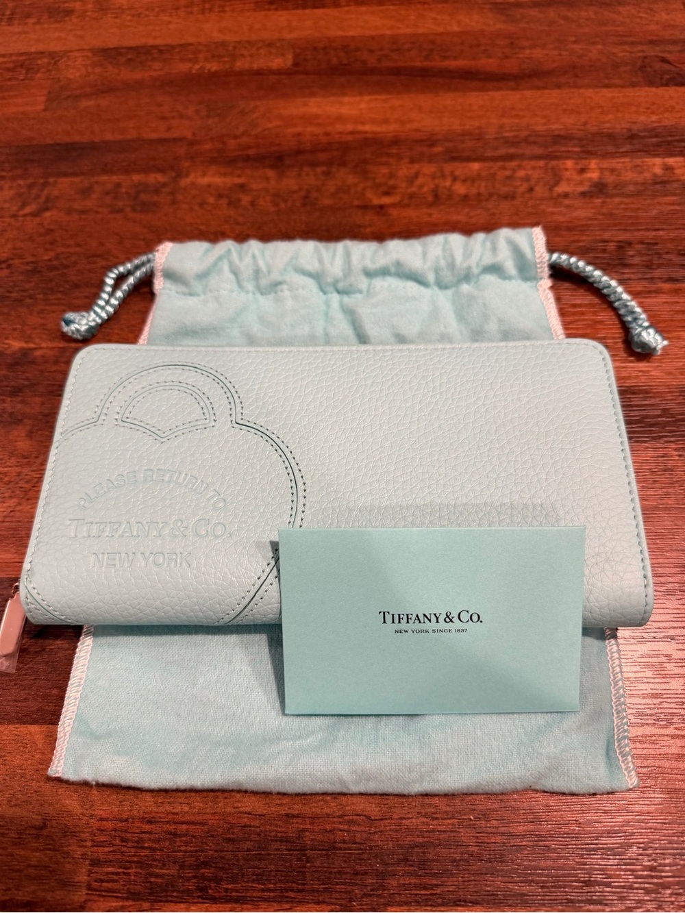 Tiffany long blue return to Tiffany wallet. VHTF